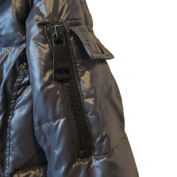 SAM. Womens Gray Puffer Jacket Goose Down Winter Coat Revolve Style S Small - Picture 7 of 12
